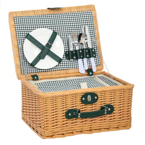 Outsunny wicker picnic basket - outsunny,