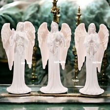 Guardian Angel Sculpture Statue Grave Memorial Ornament Home Praying White Wings