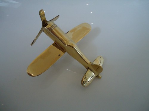 Raf spitfire brass model plane - raf,
