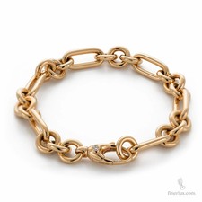 Pragnell Havana Miramar 18ct Yellow Gold with 0.103ct Diamond Bracelet