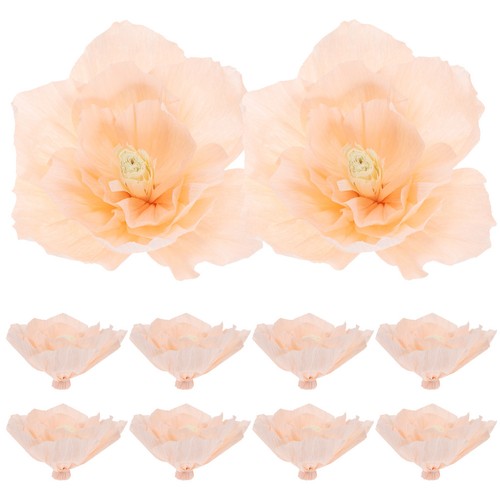 Pcs large paper flowers - 10,