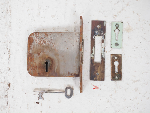 Genuine victorian rim lock - victorian,