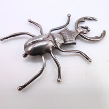 Antique Stag Beetle Brooch