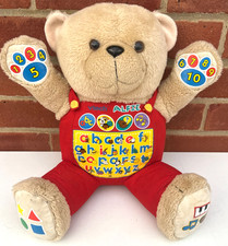 WORKING Vintage VTech Alfie Bear Large Electronic Alphabet Educational Teddy