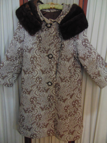 1950s brocade swing coat - brocade,