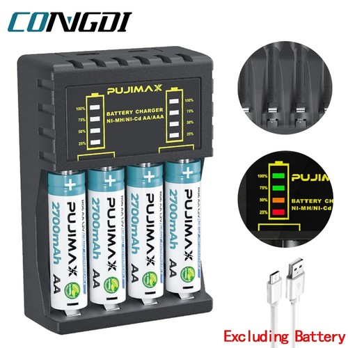 Battery charger slot for aa - 4,