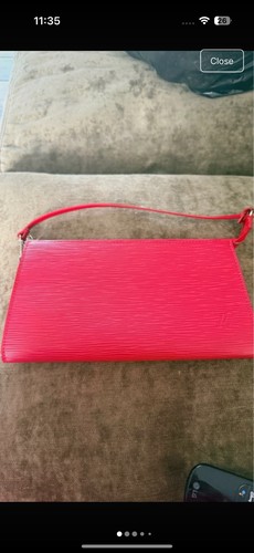 Louis vuitton red pouchette - red,