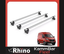 Ford Transit Custom Roof Rack Fits 2013-2024 GEN1 H2 Roof 3x Bars RhinoFleet