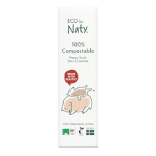 Eco by Naty Disposable Bags - Baby Nappy Sacks, 100% Compostable and