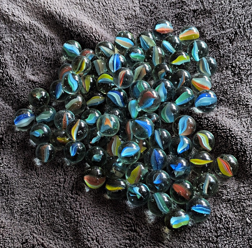 Vintage glass toy marbles lot - vintage,