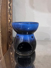 tea light holder diffuser oil burner moons stars blue night theme ceramic