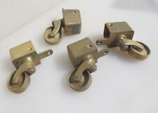 Large Vintage Brass Furniture Castors Table Wheels Old Castor x4