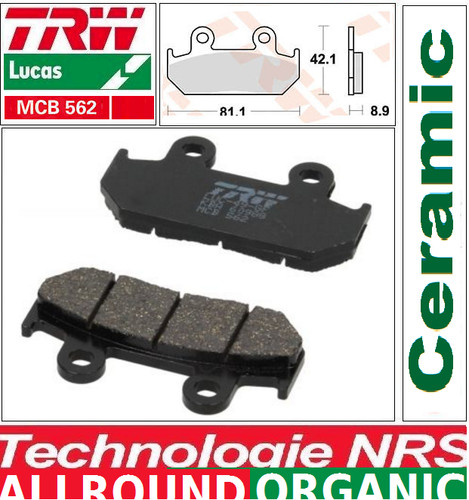 Front brake pads trw mcb562 - front,