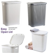 Large plastic laundry basket - plastic,