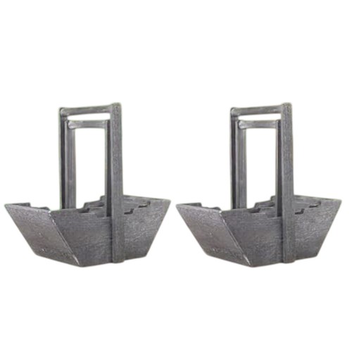 Grey rustic wooden planters - 2,