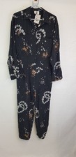 Unique (Topshop) Urban Boiler Suit in Silk  Black, White & Beige Size 10