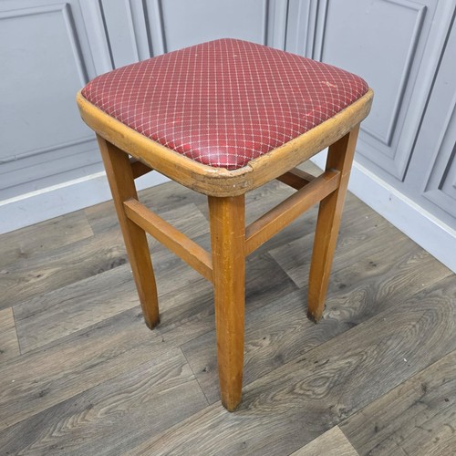Vintage vinyl kitchen stool - vintage,
