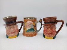 Lancaster & Sandland Character Toby Jugs Mr Micawber Tony Weller Set Ceramic