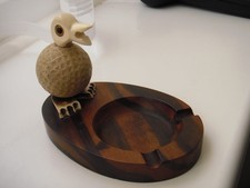 RARE Art Deco YZ golfball bird ashtray