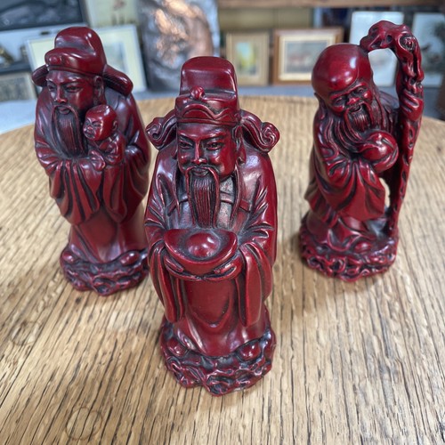 Vintage chinese gods - gods, resin