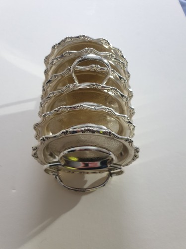 Set silver plated coasters - set, 6