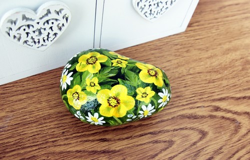 Hand painted stone keepsake - hand-painted,