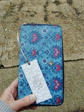 Laura Ashley Archive Blue Zip Wallet Purse Floral Print. Unused, Ideal Gift 