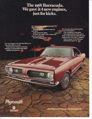 1968 plymouth barracuda - 1968,