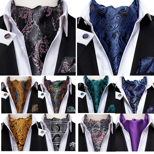 Mens dots paisley ascot cravat - paisley,