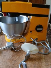 Kenwood Chef Mixer Vintage Tangerine With Hood Kbeater Dough Hook And Whisk VGC