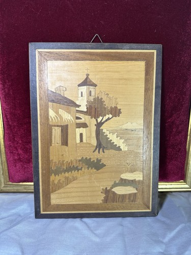 Vintage inlaid wood italian - inlaid,
