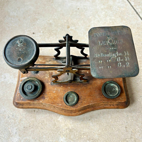 Vintage postal metal balance - vintage,