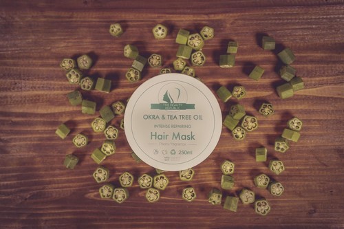 Okra tea tree oil hairmask - tea,