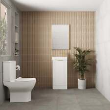 Deco 400mm Cloakroom Bathroom Suites Close Couple Toilet White & Brass Finishing
