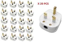 20 X 13 AMP UK 3 PIN FUSED