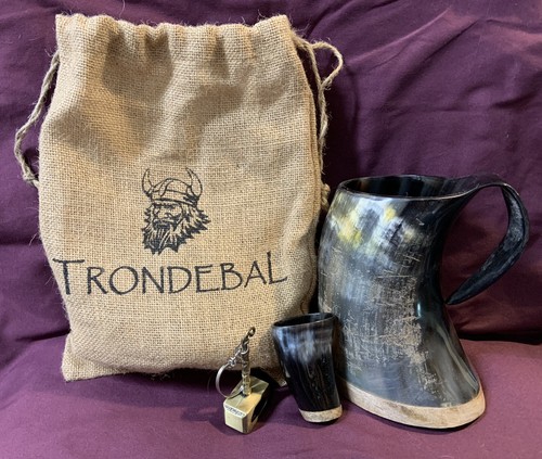 Trondebal viking drinking - trondebal, horn