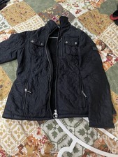 Ladies Black  Barber Quilted