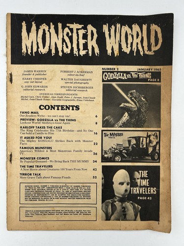 Vintage monster world magazine - world,