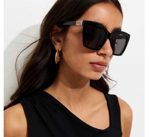 Black diamante embellished - black,