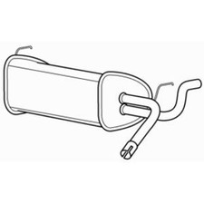 Rear Exhaust Silencer Back Box