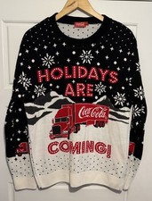 Coca Cola Official Christmas Jumper 'Holidays are Coming' XL Coca Cola Truck