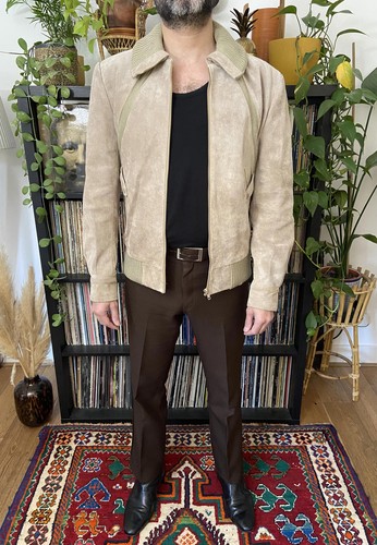Vintage 1970s beige - 1970s, suede