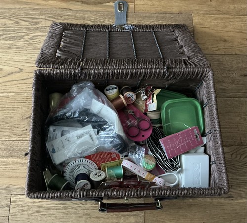 Wicker rattan sewing box - wicker,