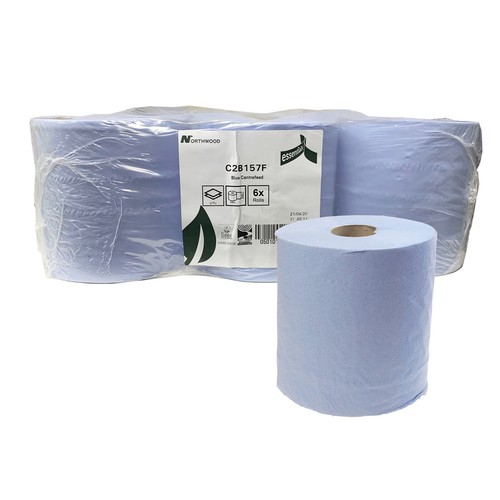 Centrefeed blue rolls ply - 2,