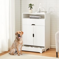 Food Cabinet,Dog Cat Food Storage Feeding Station,Pet Feeder Station