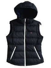 Jack Wills puffer gilet body warmer size 10 detachable hood duck down & feather