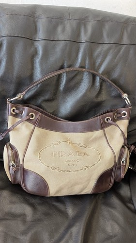 Prada jacquard hobo logo - prada,