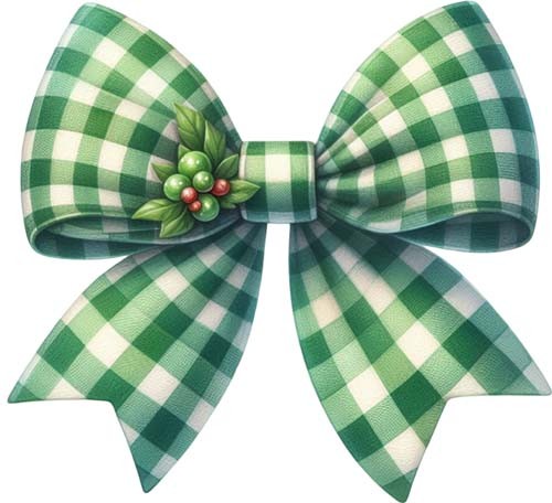 Christmas green coquette bow - christmas,