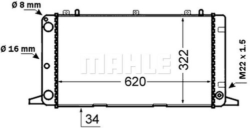Mahle coolant radiator - mahle,