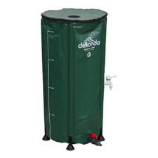 Dellonda DG8 Collapsible PVC Garden Water Butt 100L with Zipped Lid & Drain Tap